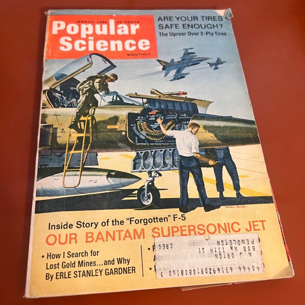 Popular Science March 1966 Vintage Magazine F-5 Supersonic Jet GMC Camel Ad‎